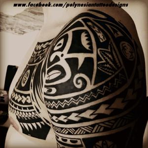Polynesian mixed style #polynesiantattoo  #PolynesianDesigns