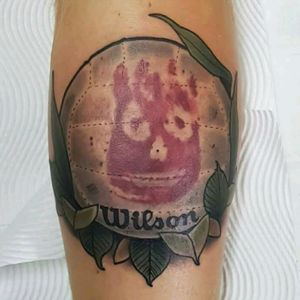 Wilson tattoo by Matt Burgess#tattoodo #TattoodoApp #tattoodoBR #Wilson #bola #naufrago #ball #filme #movie #tomhanks #colorida #colorful #MattBurgess