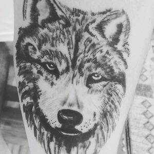 #wolf #wolftattoo #blackandgrey