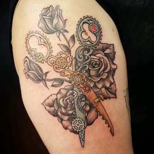 Shears and roses