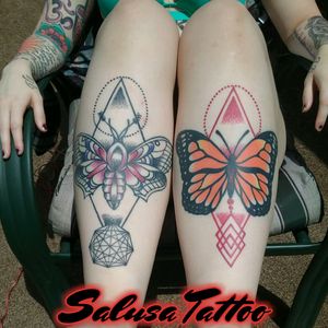 Salusa model Sasha B. #model #salusa #salusatattoo #salusamodel #legs #butterfly #butterflytattoo #summer #moth #mothtattoo #geometric #geometrictattoo #dotwork #dotworktattoo