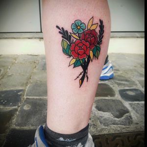 Flower boquet tattoo