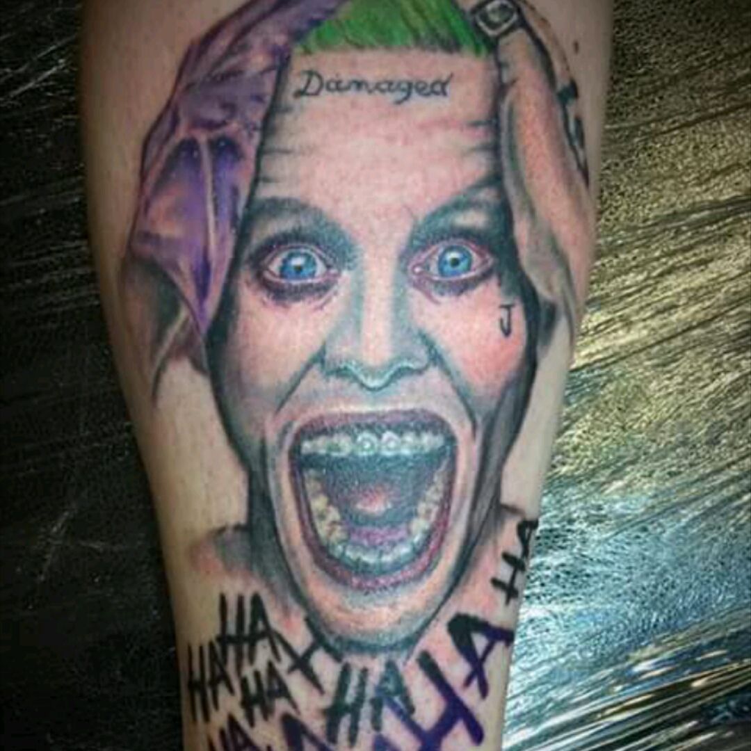 Get a detailed look at Jared Letos Joker tattoos for Suicide Squad   Batman News