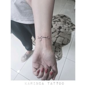 Instagram: @karincatattoo #writingtattoo #letteringtattoo #minimaltattoos #smalltattoo #minimal #tattoos #tatted #inked #inkedup #dövme #istanbul #tattooer #tattooartist #tattooidea #script #wrist #woman #tattooz