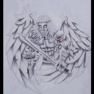 Warrior angel tattoo concept #angel