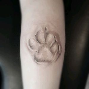 Something like this, with the original pawprint of my first dog