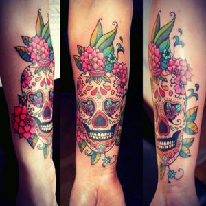 #flowers #skull #colorful #color