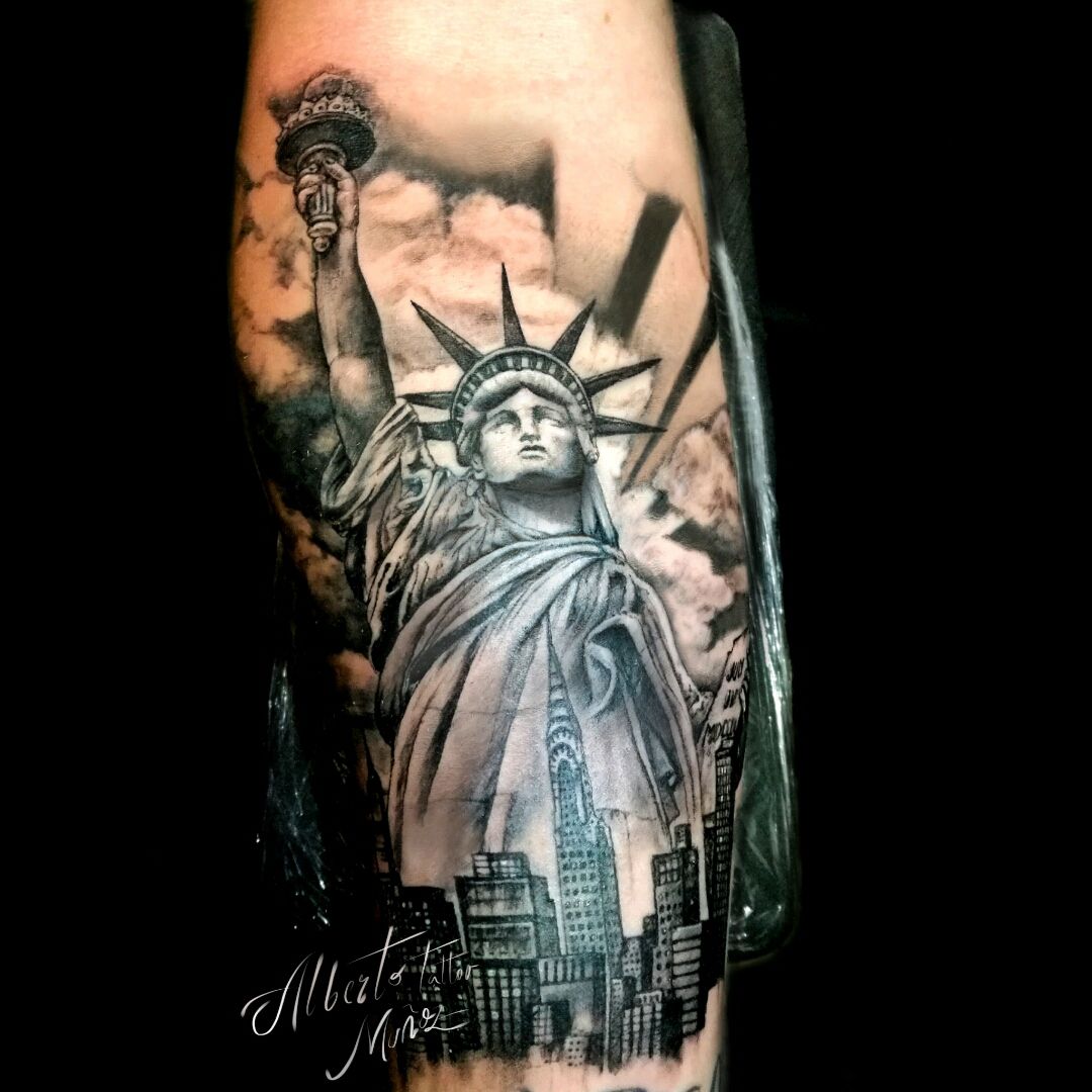 Statue of liberty with gun and bandana from customer requ  Flickr