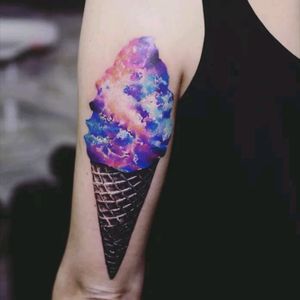 Galaxy icecream by Timur Lysenko #tattoodo #TattoodoApp #tattoodoBR #tatuagem #tattoo #galaxia #galaxy #sorvete #icecream #TimurLysenko #colorida #colorful