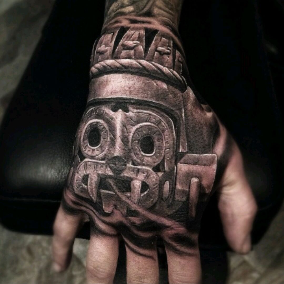 Vice and Virtue Tattoo  Aztec god of rain Tlaloc behind the knee  viceandvirtuetattoo  Facebook