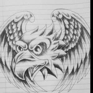 Mericka!!!! Just a new school eagle I sketched up on a slow night at work #mericka! #new school #eagle