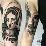 Blessed Virgin Mary, The Mother of God #traditionaltattoos​ #oldschool #traditional #tattoo #traditionaltattoo #oldschooltattoo #blessedtattoo #virginmary #mothermary #sainttmarytattoo  #SAINTTATTOO #magdatinto #luckytattoo #Tychy #Poland #polandtattoo