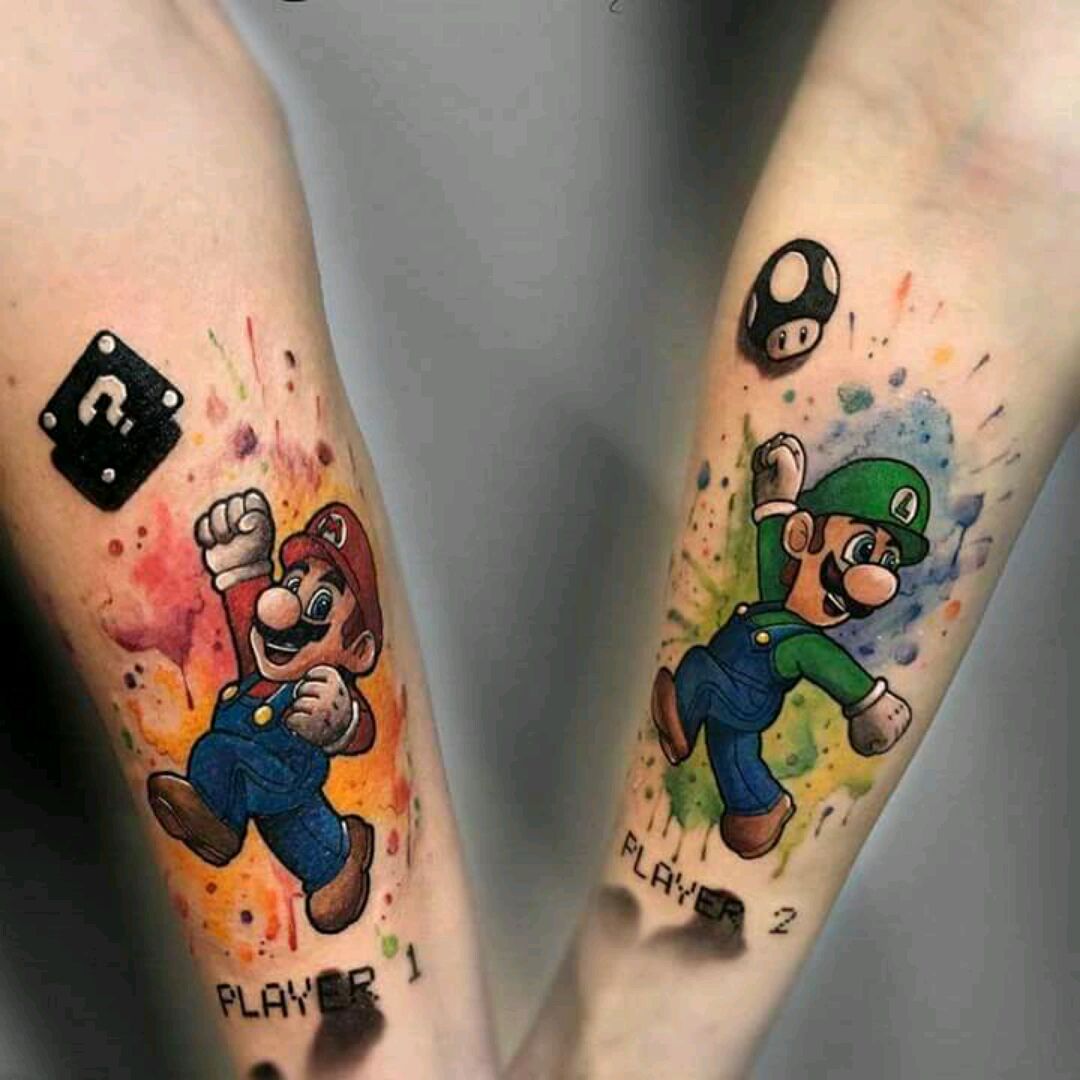 Ramón on Twitter Iris gt Mario amp Luigi tattoo ink art  httpstcoI2XXaQVX9h  Twitter