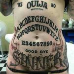 By @jacobdribblespratt #tattoodo #TattoodoApp #tattoodoBR #tatuagem #tattoo  #ouija #fromhell #lettering #caligrafia #JacobDribbleSpratt