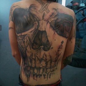 Skull tattoo progress 6 sesions #Brianno #tatuadoresmexicanos #tatuajesmexico