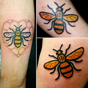 Manchester bee tattoo tribute and solidarity to 2017 disaster 22 lives lost #adventuretattoos #adventuretattoo #keighley #tattoo #youtuber #tattooing #english #england #Englandtattoo #inkedadventure #www.adventuretattoos.com #SeanMilnes #beautiful #manchester #manchesterarena #2017 #manchesterbee
