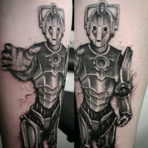 Cyberman doctor who tattoo by Sean at www.adventuretattoos.com #adventuretattoos #adventuretattoo #keighley #tattoo #inkedadventure #www.adventuretattoos.com #SeanMilnes #DoctorWho #doctorwhotattoo #cybermen