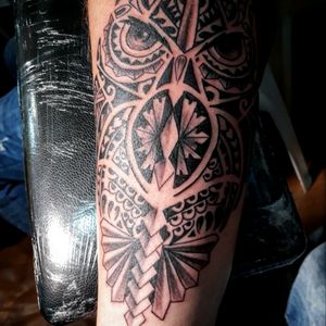 Alex tattoo maori coruja Joianville S.C