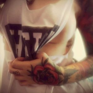 Letters 🖋️ #letters #quote #rose #hands #tattooed #inkedgirls