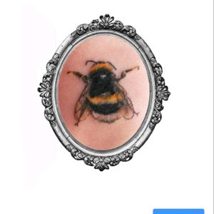 Bee tattoo. Actual size of a bee.
