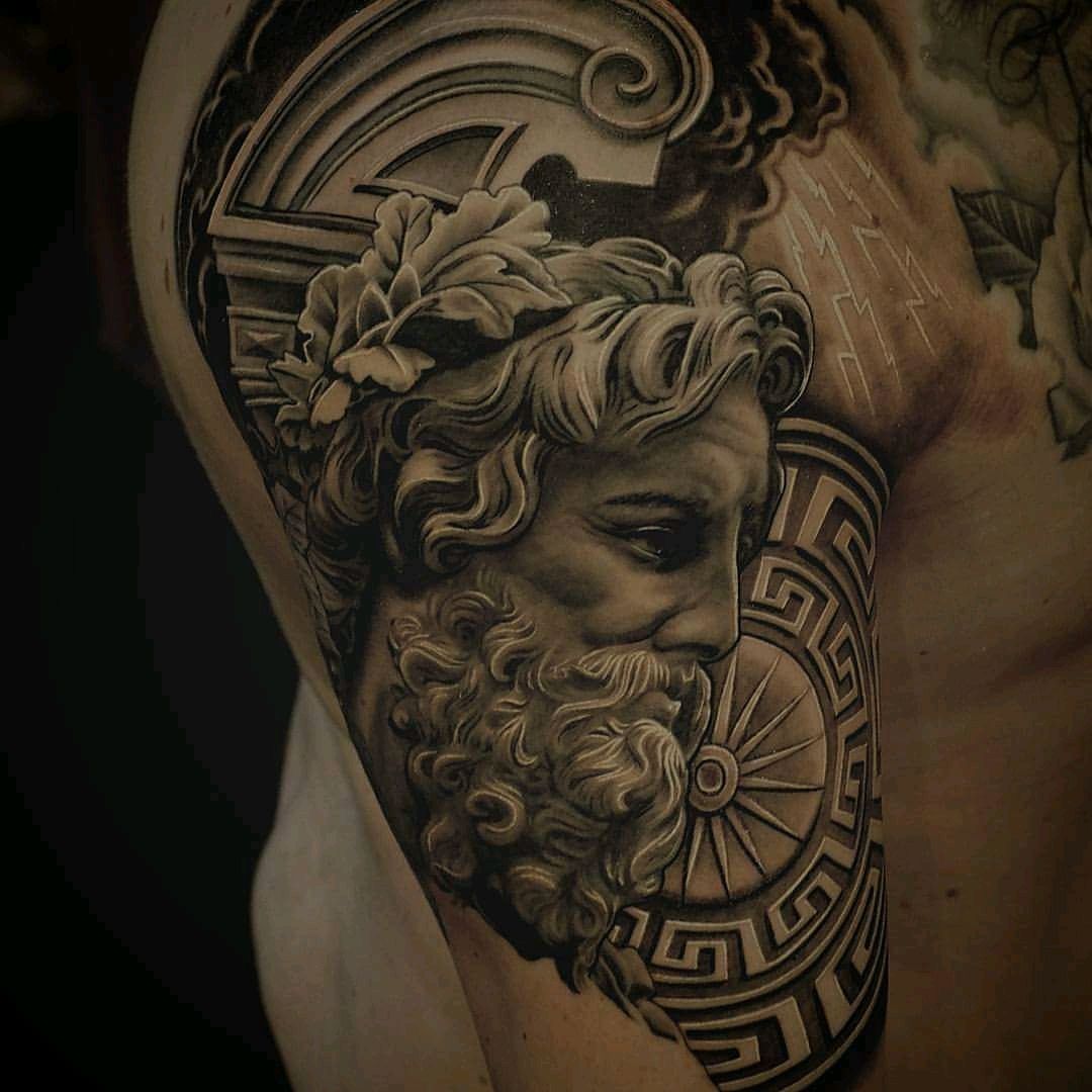 Tattoo uploaded by Thomas Wells  Greek mythology sleeve started with zeus   Tattoodo