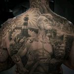 Epic popeye backpiece Using art by lee romao for the popeye ref