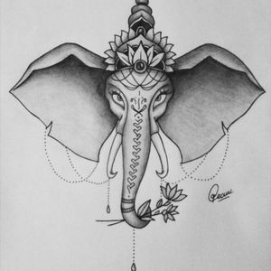 Designing.. • #elephant #tattoo #sketch #tattooartist #ink #tattooart