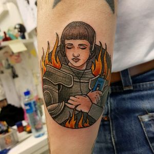 Joan of Arc Christine.letsbuzz@gmail.com #letsbuzz #letsbuzztattoo #letsbuzzbergen #christinetattoo #bergen #tatovering #tattoo #thesmiths #joanofarc