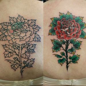 Very fun cover-up 🌹#traditionaltattoos #neotraditionaltattoos #tattoos #kentuckytattooers