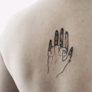 Scratching tattoo #scratching #fingers #universe