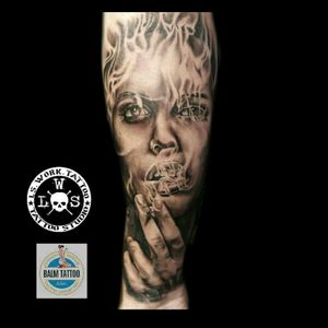 #realism #blackandgrey #smoke #tattooportugal #ink #balmtattooportugal #cheyennetattooequipments #tattooartist #tattoo by Carlos Ferreira