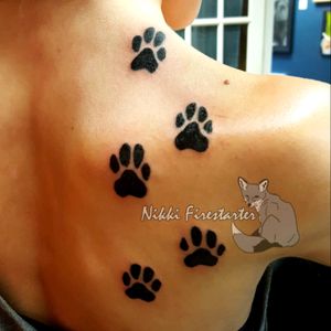Completed my third apprentice tattoo tonight. #pawprint #animal #pets #tattoo #paws nikkifirestarter.com
