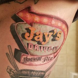 One of my many favs but this homage to my hubby, love the vintage era signs, yeah you know where its placed, absolutely love my artist and all the work she's done on me!!