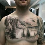 #phenomenal #great #tattoodo #dreamtattoo #nature #mothernature #helicopter #bear #river #countryside #country #fullchest #chest #unreal #realistic #rewlism #blackwork #blackandgrey #mountain #tattoo #tattooed #inked #ink #fineline