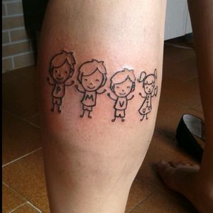 Tattoo homenagem aos filhos