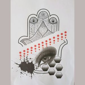 Hamsa tattoo design #art #drawing #tattoodesign #hamsa #trashpolka