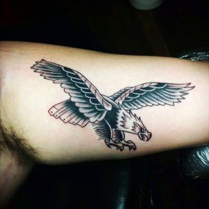 Got this from Matthew Jackson at Popseys electric tattoo company in Seymour indiana. #eagle #AmericanTraditional #animal