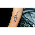 #watercolor #watercolortattoo #music #forearmtattoo #armtattoo
