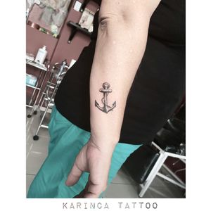 ⛵ Instagram: @karincatattoo #anchor #tattoo #armtattoo #smalltattoo #minimaltattoo #littletattoo #tattooer #tattooartist #tattooidea #sea #Black #istanbul