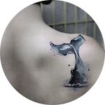 By #chenjie.newtattoo #watercolor #whale #watercolortattoo