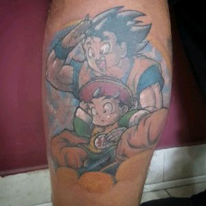 Goku y gohan a todo color!! En una sola sesion de 5 horas!! #tattoo #tatuaje #anime #animetattoo #dragonball #dragonballztattoo #goku #Gohan #fullcolor #fullcolortattoo