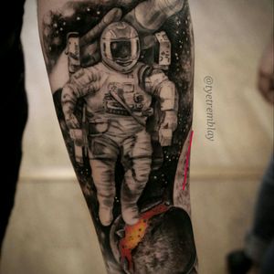 #astronaut #racing #space #blackandgrey #realism