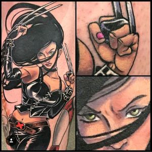 My #X-23 tattoo by #Sausage #WalterFrank #Marvel #X-Men #Logan