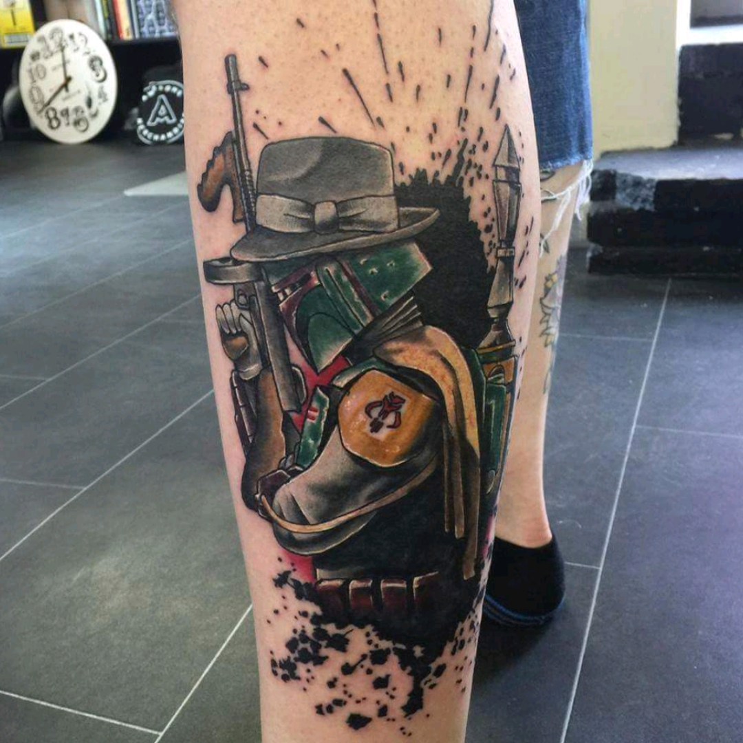 Finished Cad Bane done by resident tattoo artist using World Famous Tattoo  Ink email appointmentssohoinksohoink for inquiries  By Squid Ink VV   Facebook