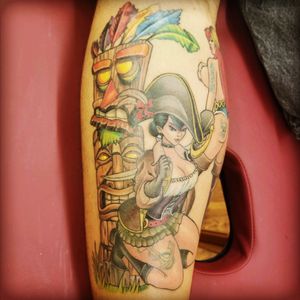 pirate pin up. completed! Sexy Pirate pinup one piece. #pirate #piratetattoo #piratepinup #pinup #pinuptattoo #sexy #epic #epicness #awesome #tattoo
