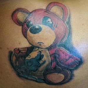 Another piece done by my husband #bear #cute #tattoo #coverup #vallejoinktattoo #color