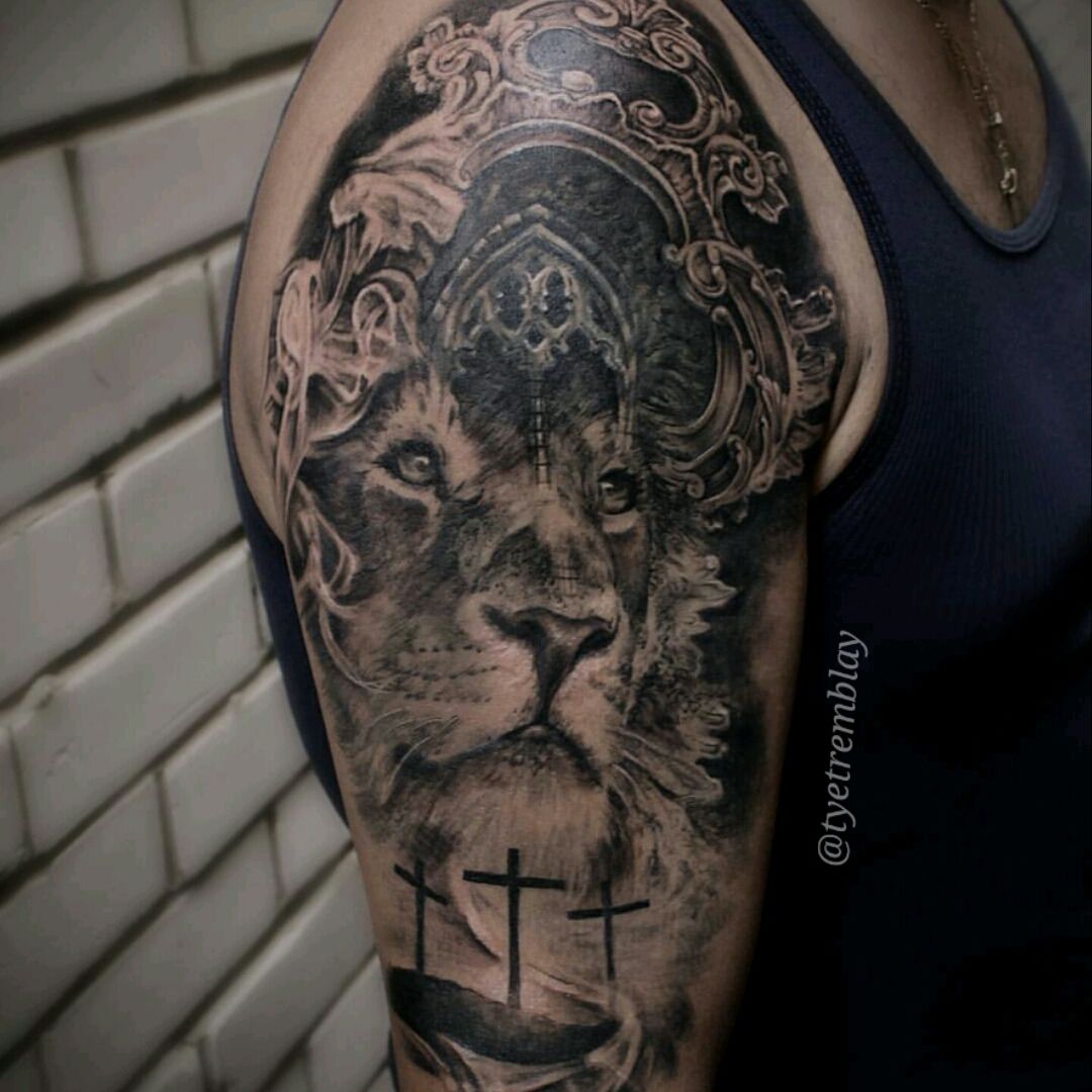 awesome lion tattoo diegoalmeidatattoo 23  KickAss Things