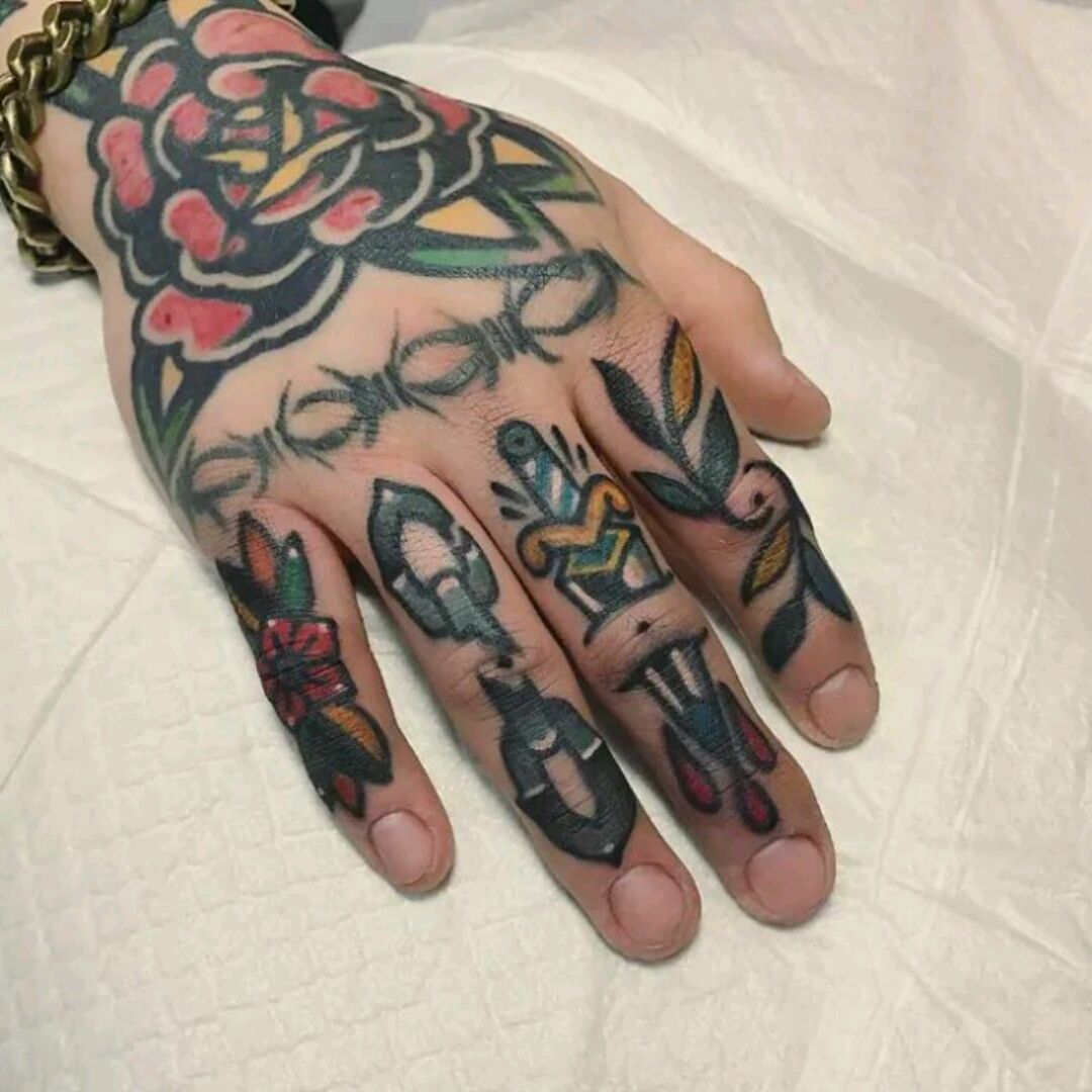 tiny traditional finger tattooTikTok Search