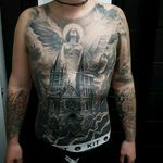 Karl Van Linden #tattoodo #TattoodoApp #tattoodoBR #tatuagem #tattoo #igreja #church #anjo #angel #pretoecinza #blackandgrey #realismo #realism #KarlVanLinden