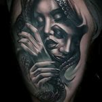 Jayden Pengilly #tattoodo #TattoodoApp #tattoodoBR #tatuagem #tattoo #retrato #portrait #pretoecinza #blackandgrey #ilusão #trippy #polvo #octopus #JaydenPengilly